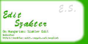 edit szakter business card